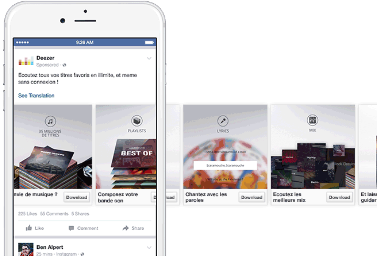 Facebook轮播广告 维；ザ