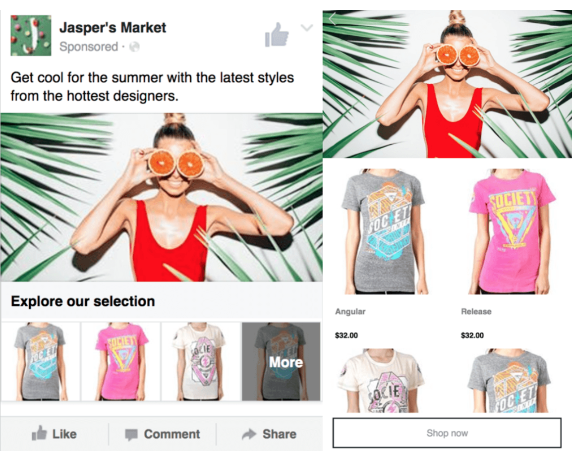 Facebook精品栏广告 维；ザ